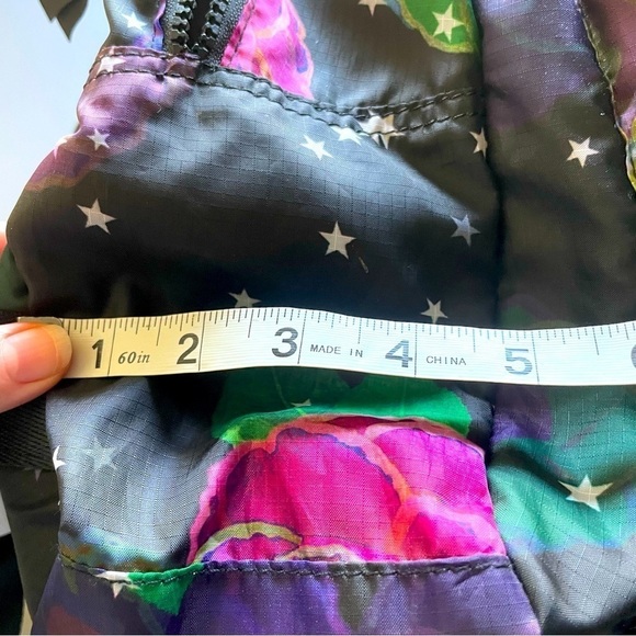 Cynthia Rowley Floral & Star Print Backpack Black NWT - Picture 9 of 10